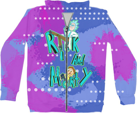 Kids' Zip-through Hoodie 3D - Rick and Morty 10 - Mfest