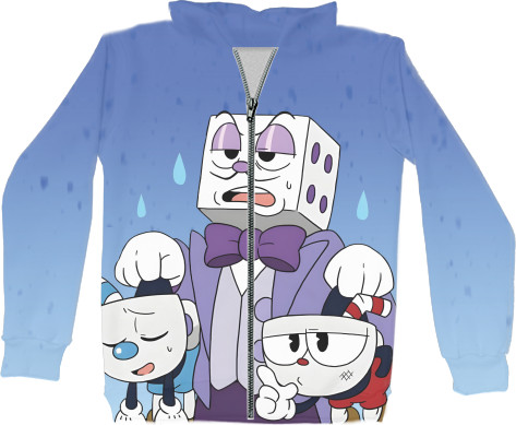 Unisex Zip-through Hoodie 3D - Come in Cuphead - Mfest