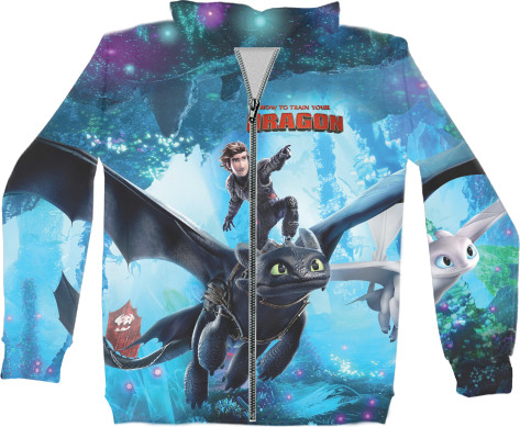 Unisex Zip-through Hoodie 3D - How to Train Your Dragon - Mfest