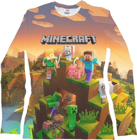 Women's Longsleeve Shirt 3D - Minecraft 28 - Mfest