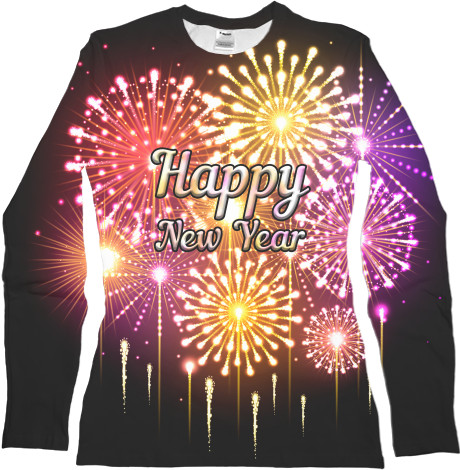 Women's Longsleeve Shirt 3D - Happy New Year 14 - Mfest