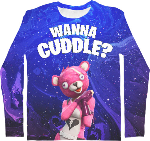 Kids' Longsleeve Shirt 3D - Fortnite Wanna Cuddle? - Mfest