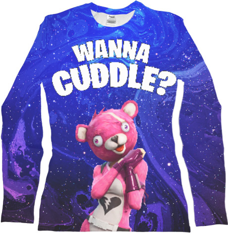 Women's Longsleeve Shirt 3D - Fortnite Wanna Cuddle? - Mfest