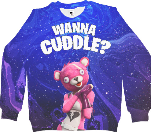 Women's Sweatshirt 3D - Fortnite Wanna Cuddle? - Mfest