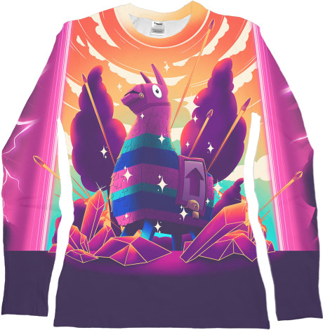 Women's Longsleeve Shirt 3D - Fortnite Llama - Mfest