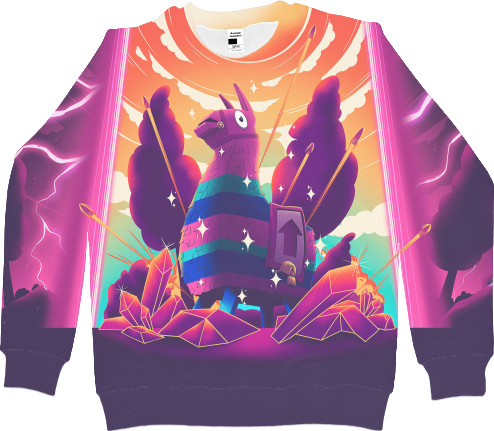 Women's Sweatshirt 3D - Fortnite Llama - Mfest