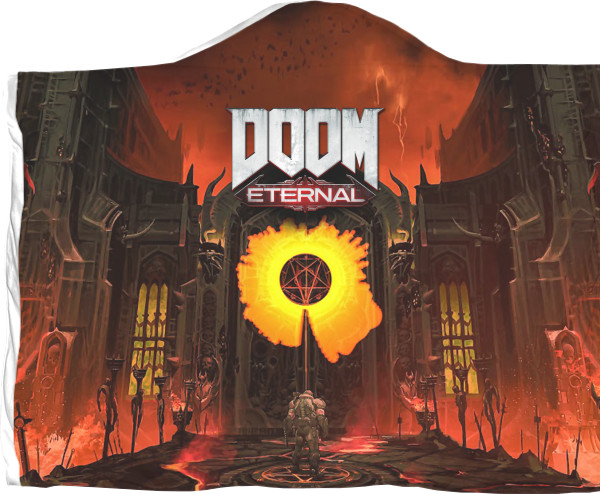 Плед с капюшоном 3D - DOOM eternal 1 - Mfest