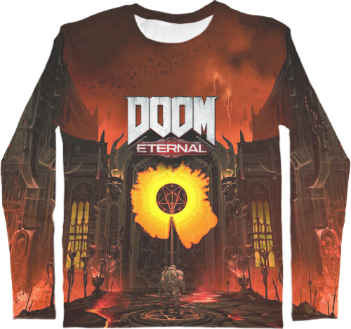 Kids' Longsleeve Shirt 3D - DOOM eternal 1 - Mfest