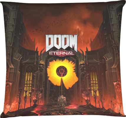 Подушка квадратная - DOOM eternal 1 - Mfest