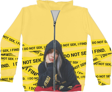 Unisex Zip-through Hoodie 3D - Billie Eilish/Billie Eilish - Mfest