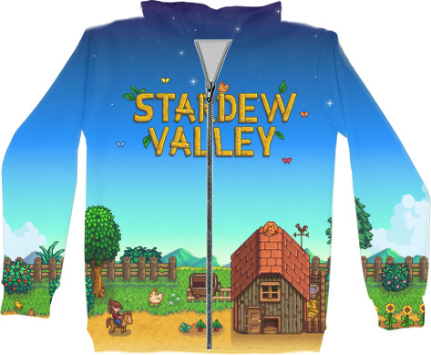 Kids' Zip-through Hoodie 3D - stardew valley - Mfest