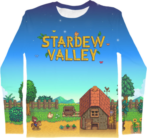 Kids' Longsleeve Shirt 3D - stardew valley - Mfest