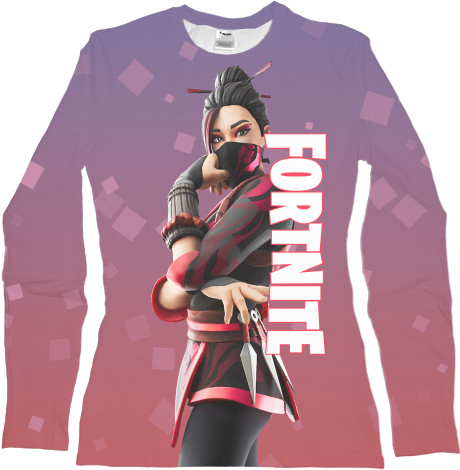 Women's Longsleeve Shirt 3D - Red Jade Fortnite - Mfest