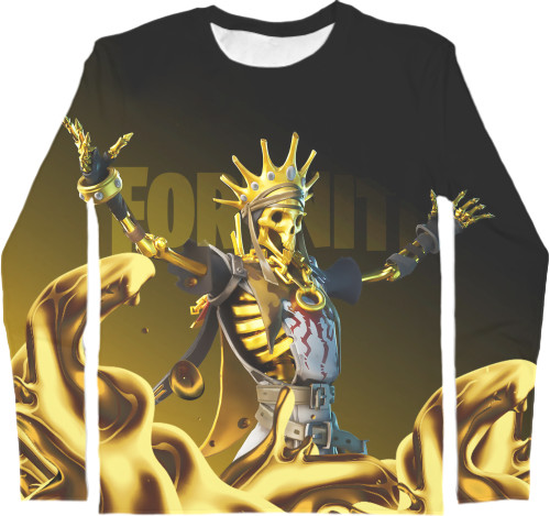 Kids' Longsleeve Shirt 3D - Oro Skin (Fortnite) - Mfest