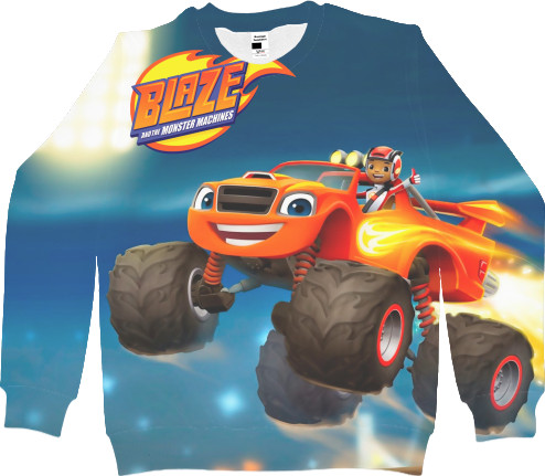 Women's Sweatshirt 3D - Blaze and Wonder Machines 5 - Mfest