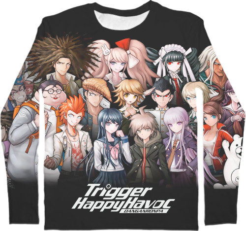 Men's Longsleeve Shirt 3D - SCHOOL OF DESPAIR (MONOKUMA) 8 - Mfest