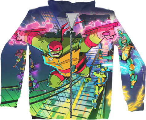 Unisex Zip-through Hoodie 3D - Teenage Mutant Ninja Turtles / TNMT 6 - Mfest