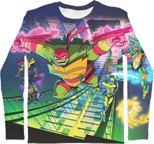 Men's Longsleeve Shirt 3D - Teenage Mutant Ninja Turtles / TNMT 6 - Mfest