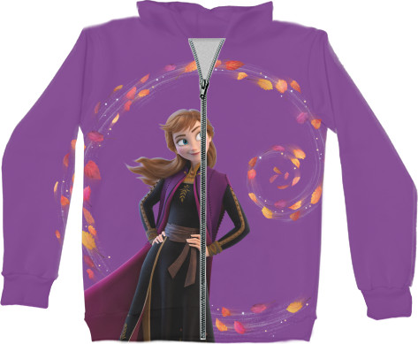 Unisex Zip-through Hoodie 3D - Frozen / Frozen Anna 2 - Mfest