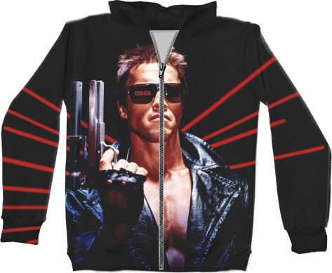 Unisex Zip-through Hoodie 3D - The Terminator - Mfest