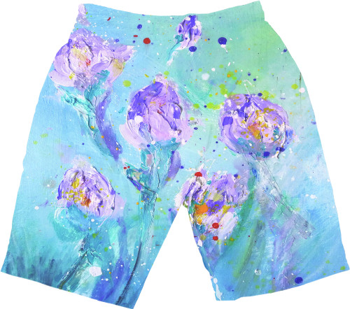 Men's Shorts 3D - crocuses - Mfest