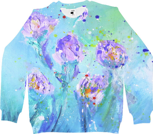 Kids' Sweatshirt 3D - crocuses - Mfest