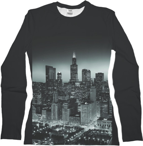 Women's Longsleeve Shirt 3D - Chicago - Mfest