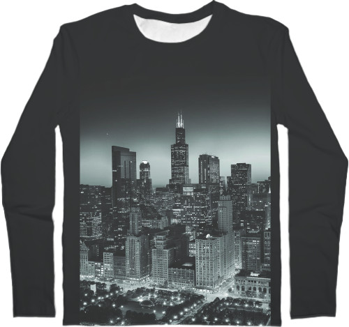 Men's Longsleeve Shirt 3D - Chicago - Mfest