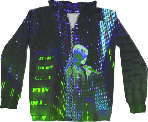 Unisex Zip-through Hoodie 3D - Billie Eilish 4 - Mfest