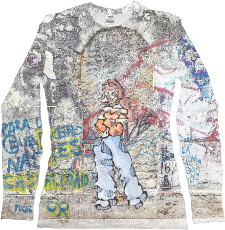 Women's Longsleeve Shirt 3D - Graffiti. Art 1 - Mfest