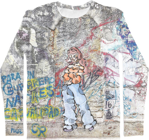 Men's Longsleeve Shirt 3D - Graffiti. Art 1 - Mfest