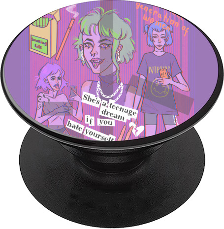 PopSocket Подставка для мобильного - Инста девочки - Mfest