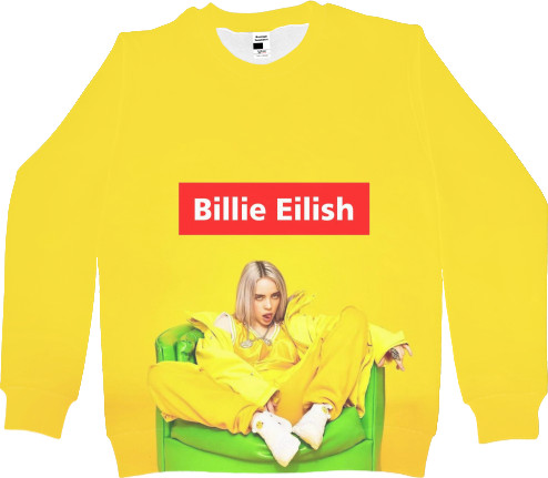 Свитшот 3D Мужской - Billie Eilish 8 - Mfest