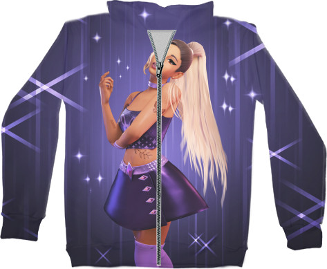 Unisex Zip-through Hoodie 3D - ariana grande fortnite 2 - Mfest