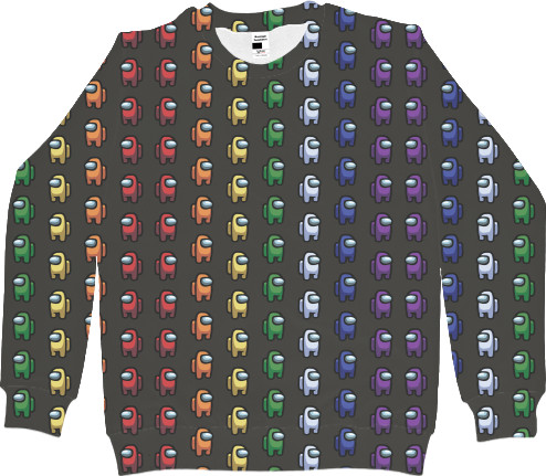 Men's Sweatshirt 3D - among us rainbow - Mfest