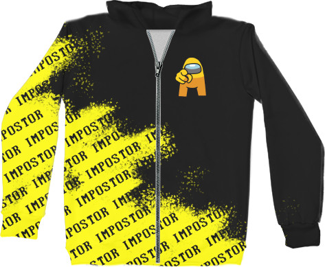 Unisex Zip-through Hoodie 3D - among us 17 - Mfest