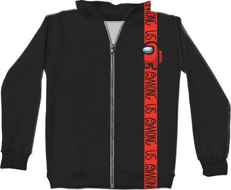 Unisex Zip-through Hoodie 3D - among us 16 - Mfest