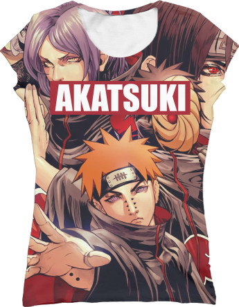 Women's T-Shirt 3D - Akatsuki Members - Mfest