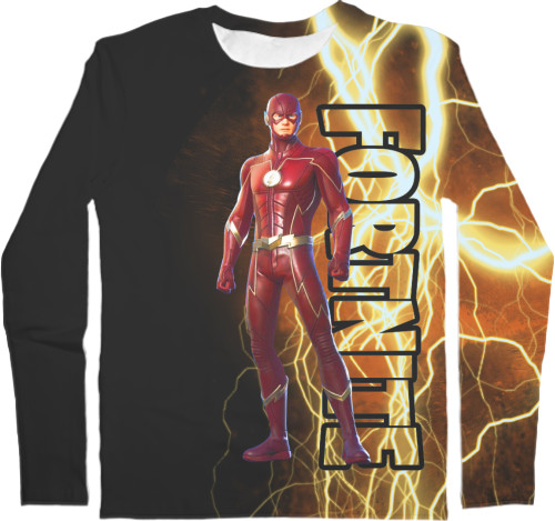 Men's Longsleeve Shirt 3D - Flash Fortnite - Mfest