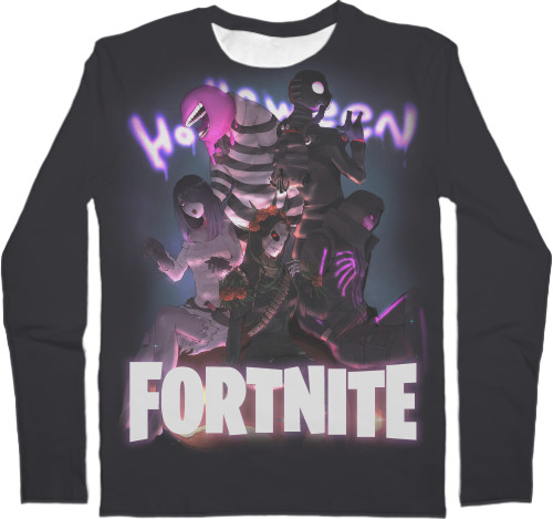 Men's Longsleeve Shirt 3D - halloween fortnite - Mfest