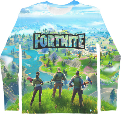 Men's Longsleeve Shirt 3D - FORTNITE map - Mfest