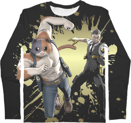 Kids' Longsleeve Shirt 3D - fortnite midas and meowscles - Mfest