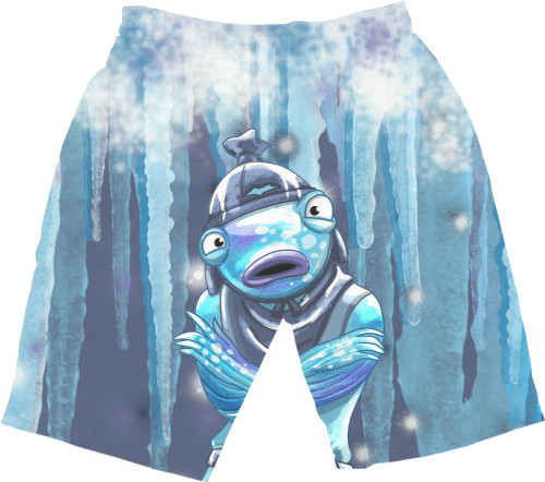 Men's Shorts 3D - Fortnite Freezing Fish Stick - Mfest