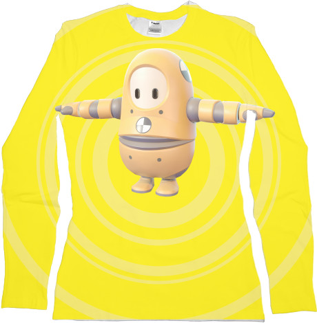 Women's Longsleeve Shirt 3D - fall guys - Mfest