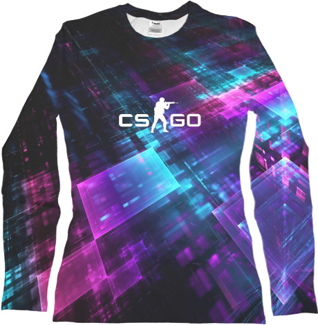 Women's Longsleeve Shirt 3D - cs go logo - Mfest