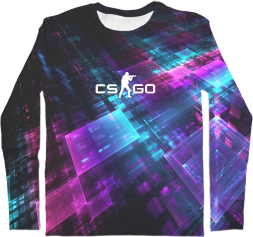 Men's Longsleeve Shirt 3D - cs go logo - Mfest