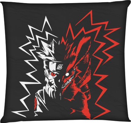 Square Throw Pillow - naruto two face - Mfest