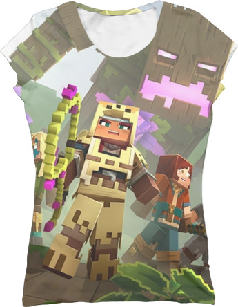 Women's T-Shirt 3D - Minecraft: Dungeons, An Adventure Game - Mfest