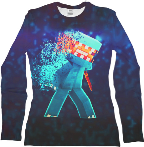 Women's Longsleeve Shirt 3D - Minecraft ANARCHY - Mfest