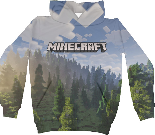 Kids' Hoodie 3D - Minecraft nature - Mfest